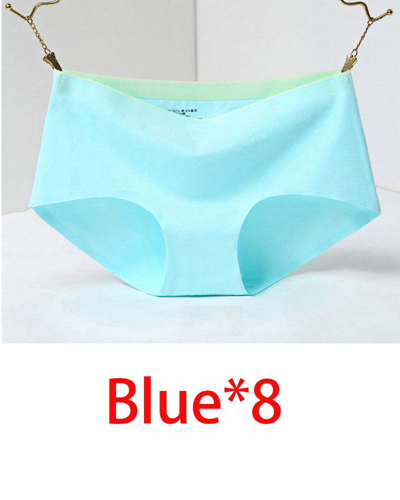 8Pcs Briefs for Women fashion sexy woman panties Solid seamless